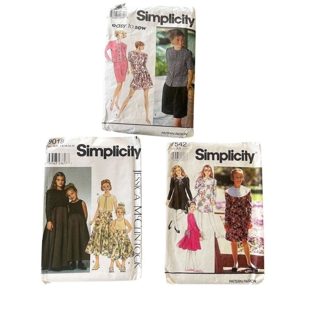 Simplicity 9018 Childrens Dress and Cardigan Sewing Pattern Jessica McClintock